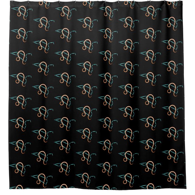 Zodiac Constellation Leo Shower Curtain (Front)