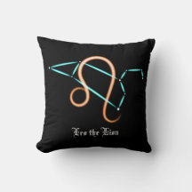 Zodiac Constellation Leo Throw Pillow