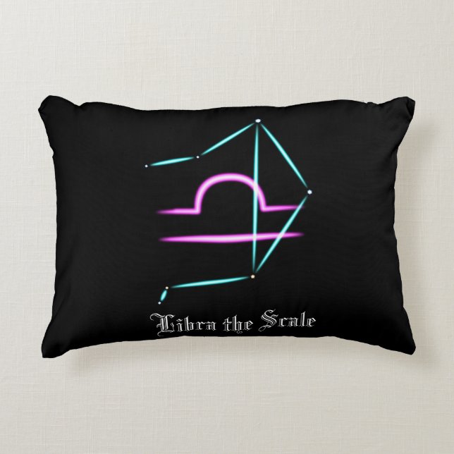 Zodiac Constellation Libra Accent Pillow (Front)