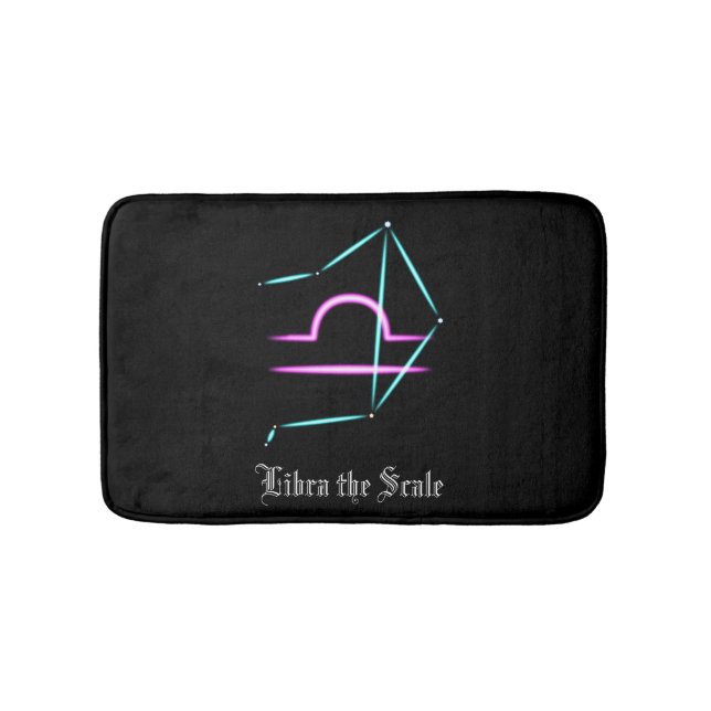 Zodiac Constellation Libra Bath Mat (Front)