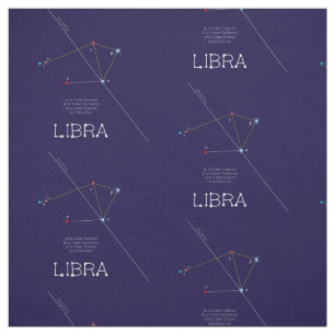 Zodiac Constellation Libra Fabric