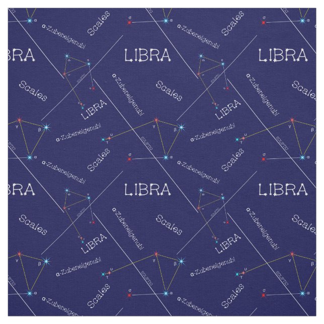 Zodiac Constellation Libra Fabric (Swatch)