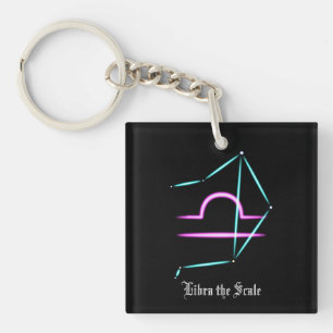 Zodiac Constellation Libra Keychain