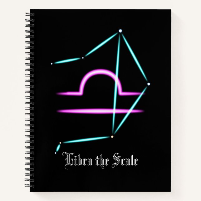 Zodiac Constellation Libra Notebook (Front)