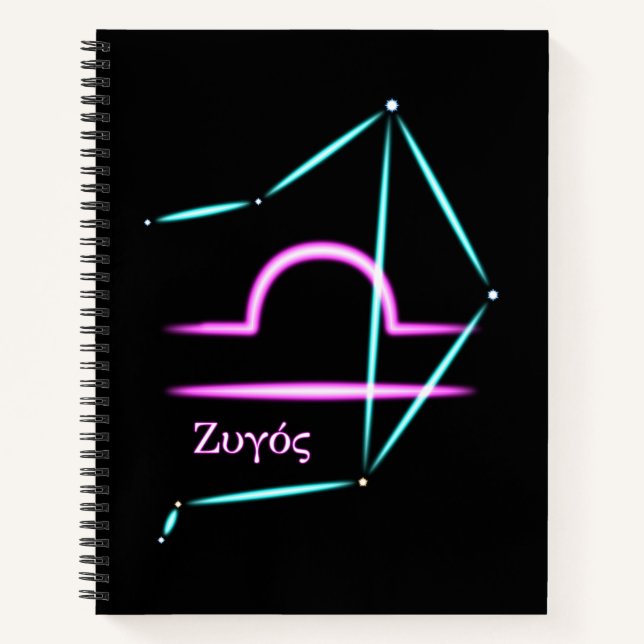 Zodiac Constellation Libra Notebook (Front)