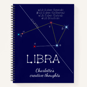 Zodiac Constellation Libra Notebook