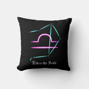 Zodiac Constellation Libra Throw Pillow