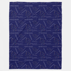 Zodiac Constellation Ophiuchus Fleece Blanket