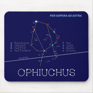Zodiac Constellation Ophiuchus Mouse Pad
