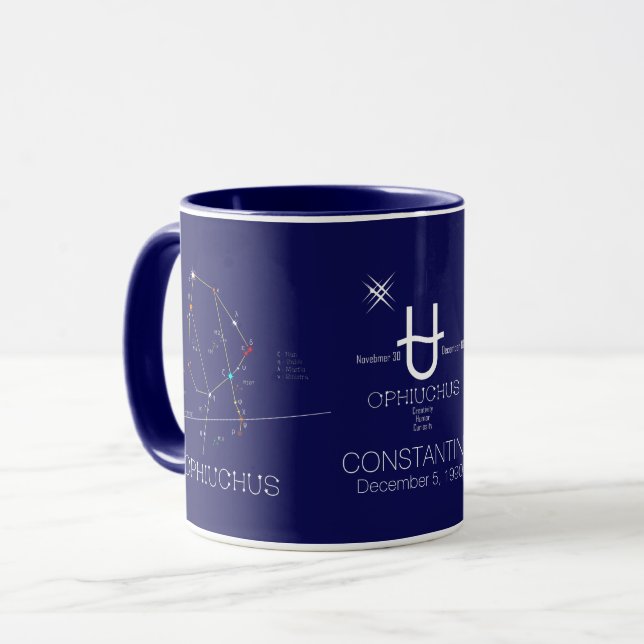 Zodiac Constellation Ophiuchus Mug (Front Left)