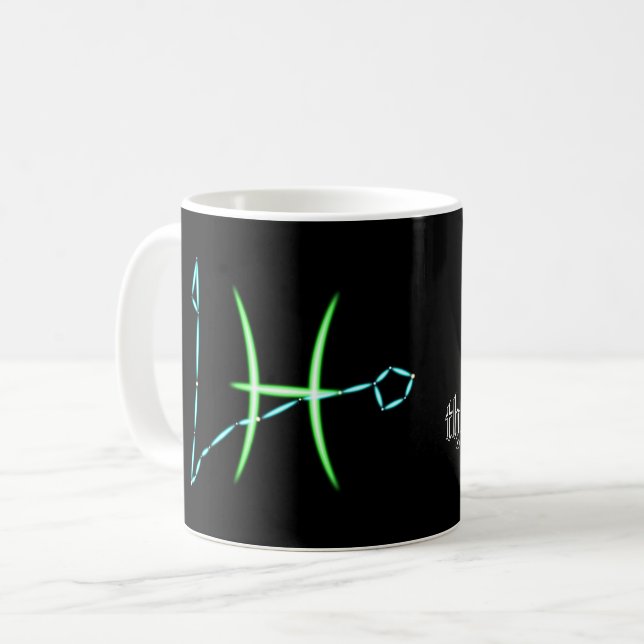 Zodiac Constellation Pisces Coffee Mug (Front Left)