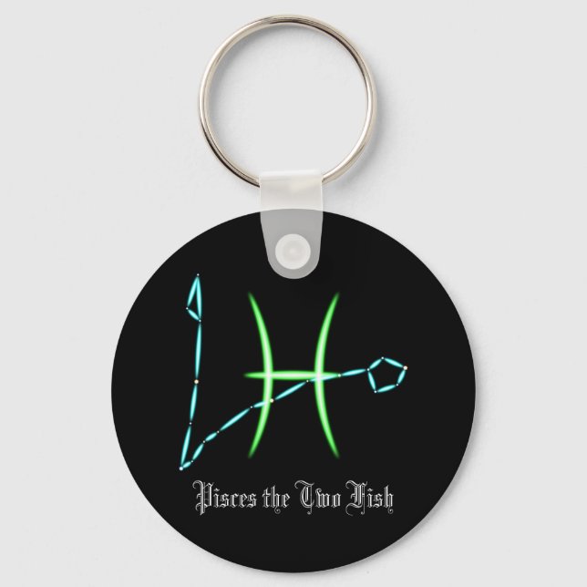 Zodiac Constellation Pisces Keychain (Front)