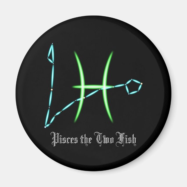 Zodiac Constellation Pisces Magnet (Front)
