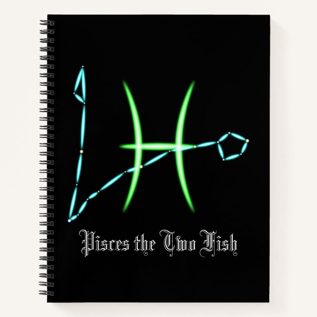 Zodiac Constellation Pisces Notebook (Front)