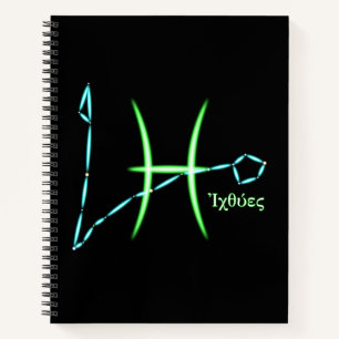 Zodiac Constellation Pisces Notebook