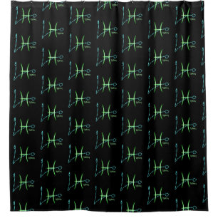 Zodiac Constellation Pisces Shower Curtain