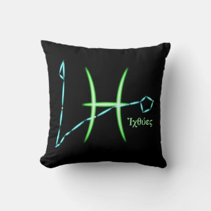 Zodiac Constellation Pisces Throw Pillow