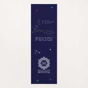 Zodiac Constellation Pisces Yoga Mat