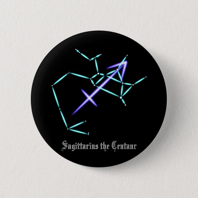Zodiac Constellation Sagittarius Button (Front)