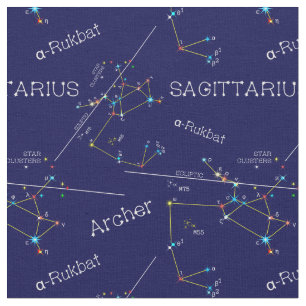 Zodiac Constellation Sagittarius Fabric