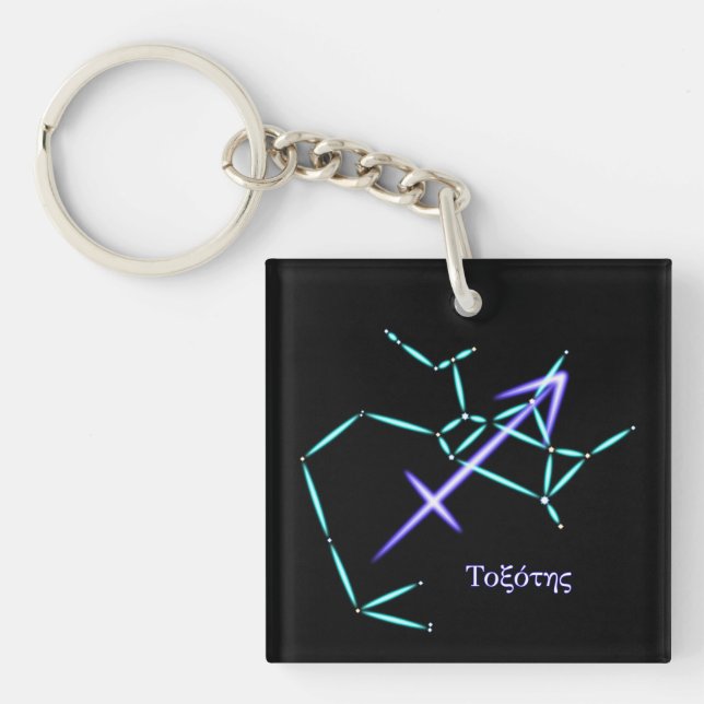 Zodiac Constellation Sagittarius Keychain (Front)