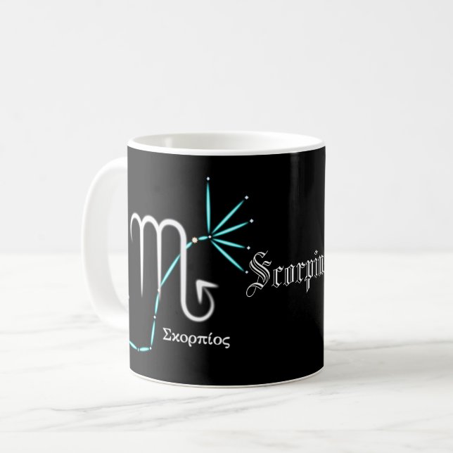 Zodiac Constellation Scorpio Coffee Mug (Front Left)