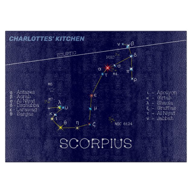 Zodiac Constellation Scorpius Cutting Board (Front)