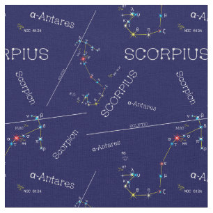  Zodiac Constellation Scorpius Fabric