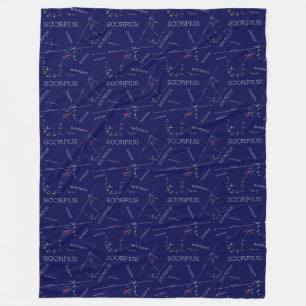 Zodiac Constellation Scorpius Fleece Blanket