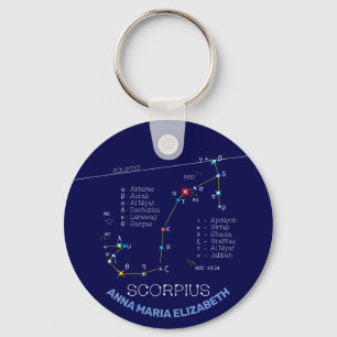 Zodiac Constellation Scorpius Key Ring