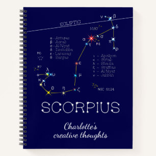 Zodiac Constellation Scorpius Notebook