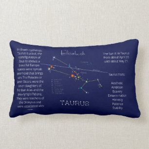 Zodiac Constellation Taurus Funny Unique Lumbar Cushion
