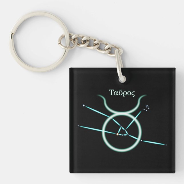 Zodiac Constellation Taurus Keychain (Front)