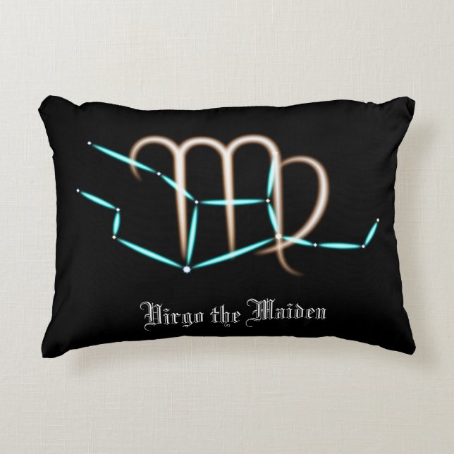 Zodiac Constellation Virgo Accent Pillow (Front)