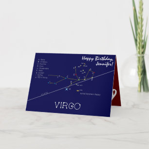 Zodiac Constellation Virgo Card