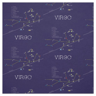 Zodiac Constellation Virgo Fabric