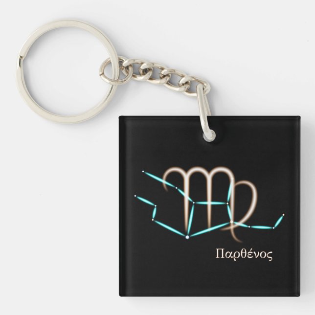 Zodiac Constellation Virgo Keychain (Front)