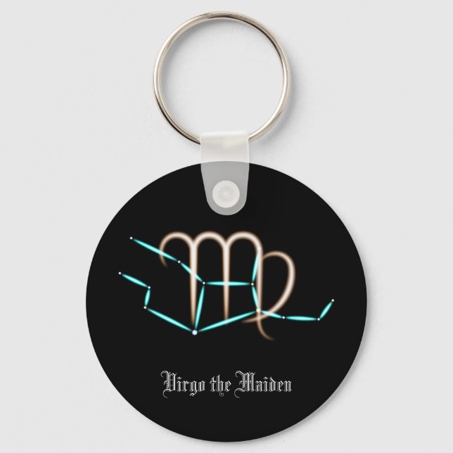 Zodiac Constellation Virgo Keychain (Front)