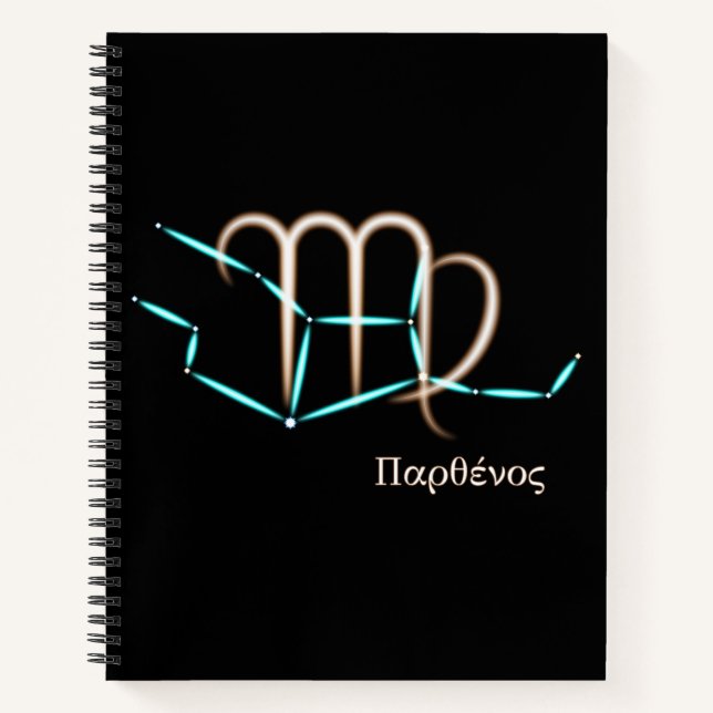Zodiac Constellation Virgo Notebook (Front)