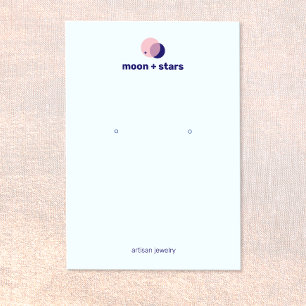 Zodiac Crescent Moon Earring Jewellery Display Business Card