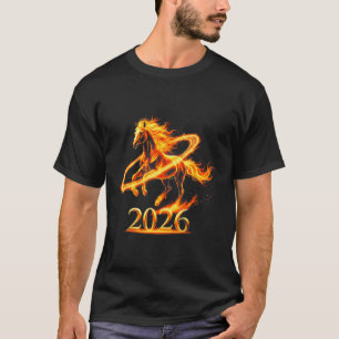 Zodiac fire gold year of the horse 2026 lunar new T-Shirt