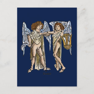 Zodiac: Gemini, 1482 Postcard