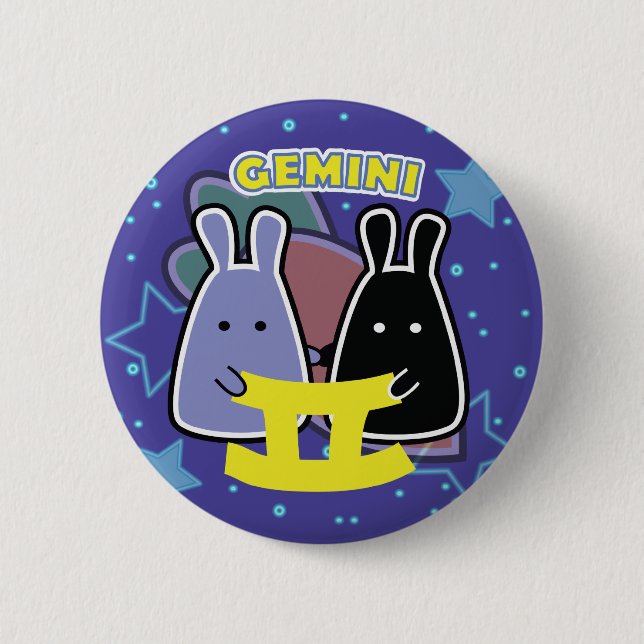 ZODIAC - GEMINI 6 CM ROUND BADGE (Front)