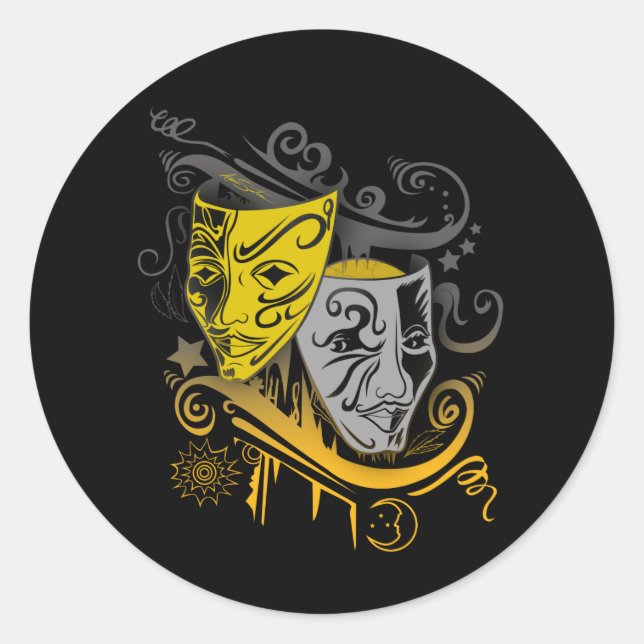 Zodiac - Gemini Classic Round Sticker (Front)