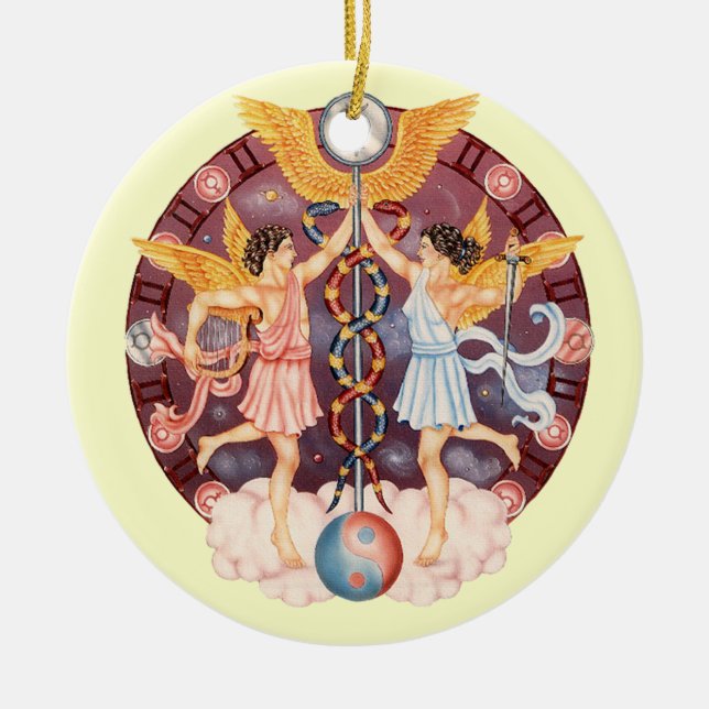 Zodiac Gemini - Customise it! Ceramic Ornament (Front)