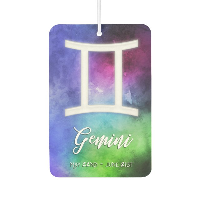 Zodiac : Gemini Dates Car Air Freshener (Front)