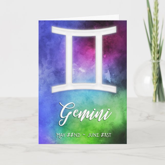 Zodiac : Gemini Dates Card (Front)