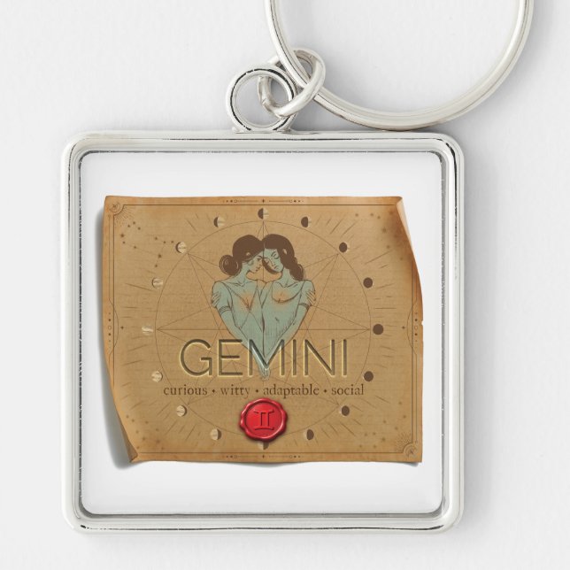 Zodiac - Gemini - Keychain (Front)