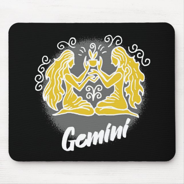 Zodiac Gemini Symbol Mouse Pad (Front)