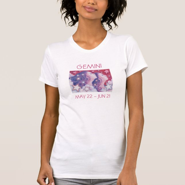 Zodiac Gemini t-shirt ladies text (Front)